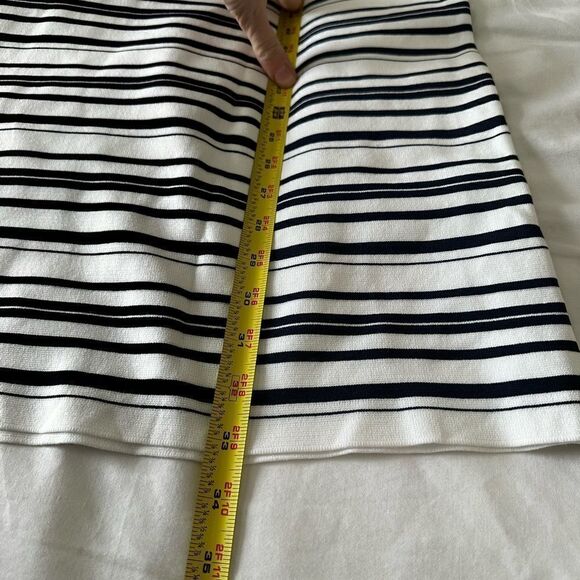 NWT ZARA WOMEN'S STRIPED KNIT MINI DRESS WHITE /NAVY SIZE M 3859/035 - Picture 6 of 9